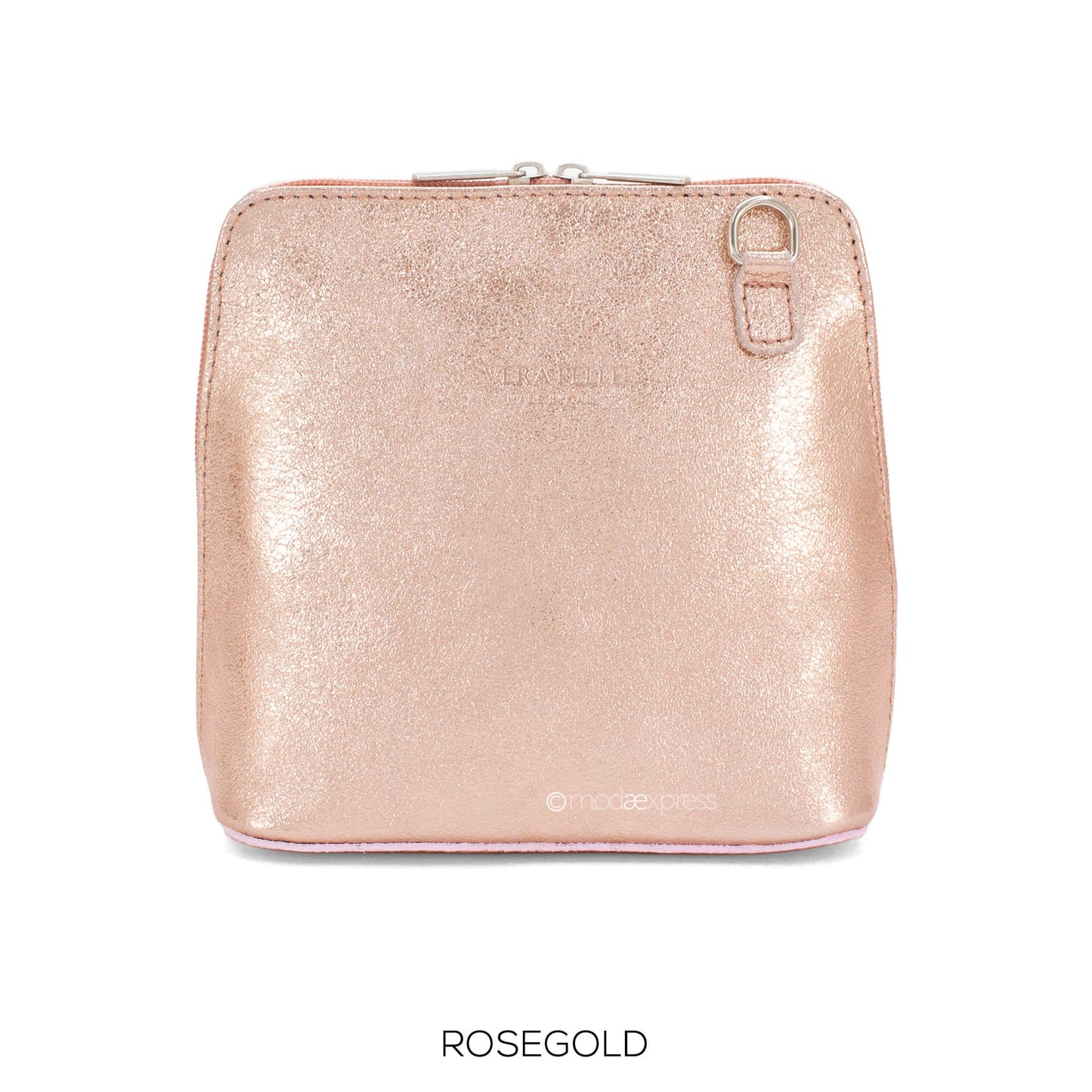 Moda Express Bags Mini Metallic Leather Crossbody Handbag