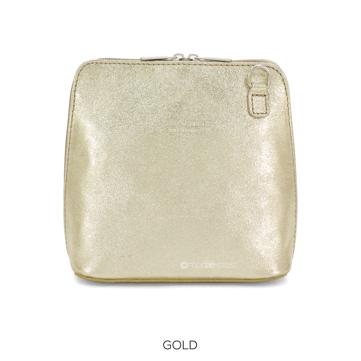 Moda Express Bags Mini Metallic Leather Crossbody Handbag