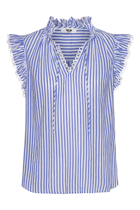 Moliin Tops April Top Blue Stripe