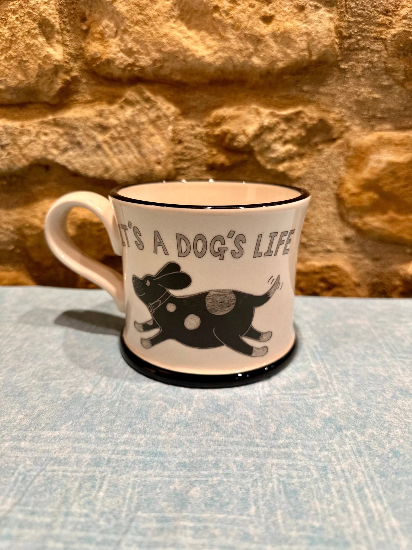Moorland Pottery Mugs It's A Dog's Life ( Life In The Old Dog )