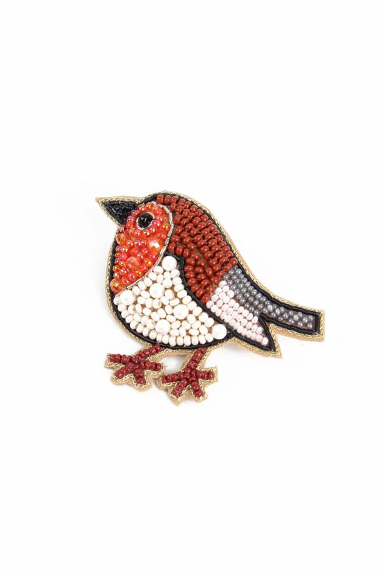 My Doris Accessories Beaded Robin Brooch