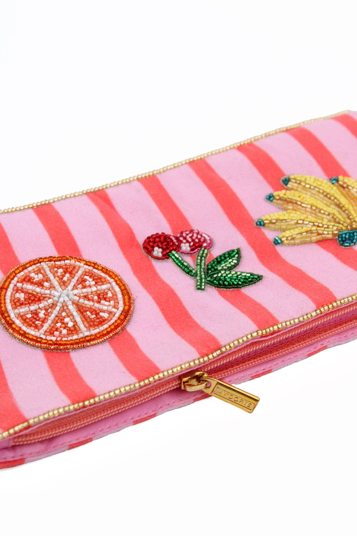 My Doris Accessories MULTI FRUIT ON STRIPE MULTI USE POUCH