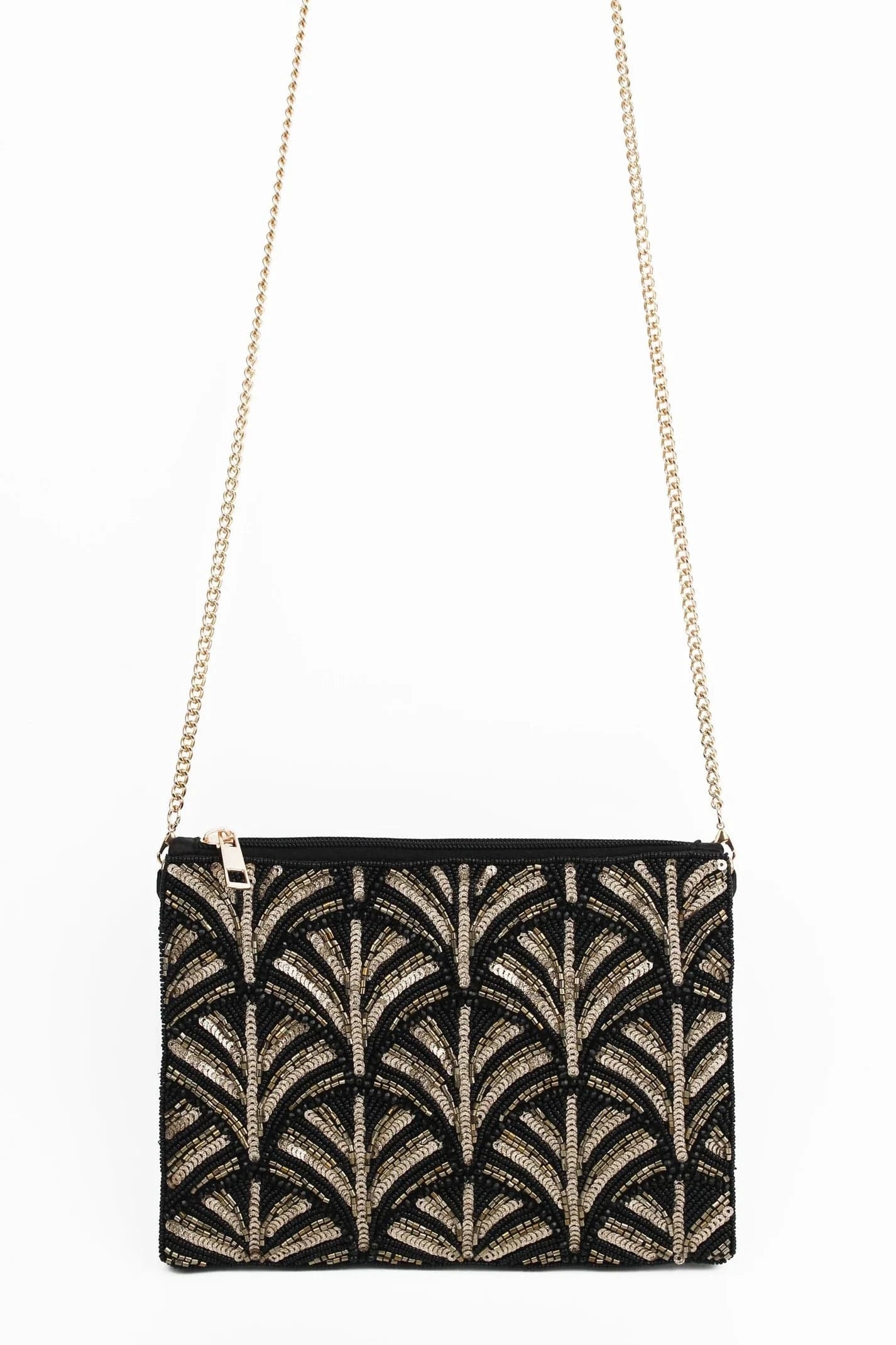 My Doris Bags Black and Gold Swirl Art Deco Bag