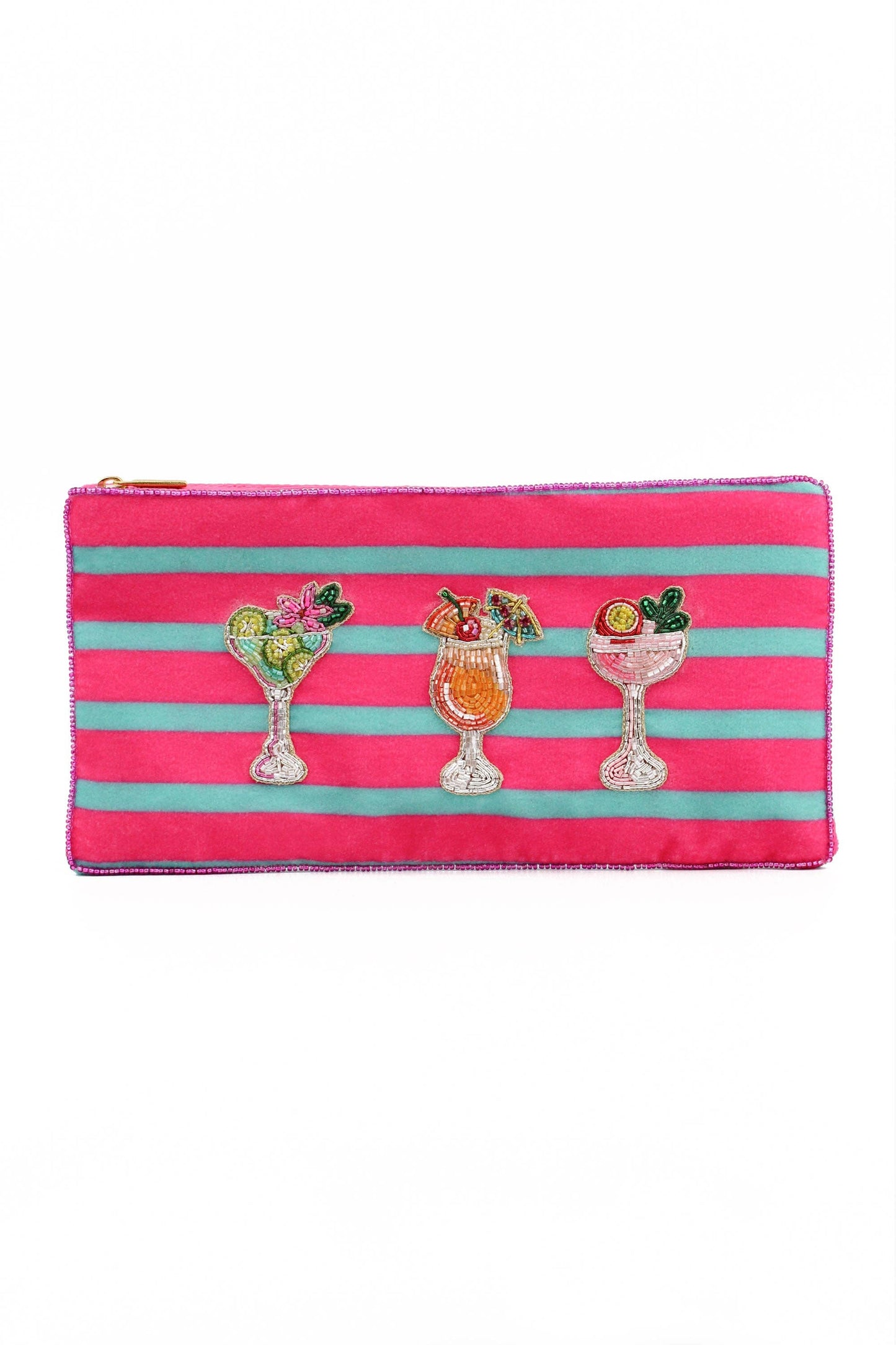 My Doris Bags COCKTAIL MULTI USE POUCH ON STRIPE