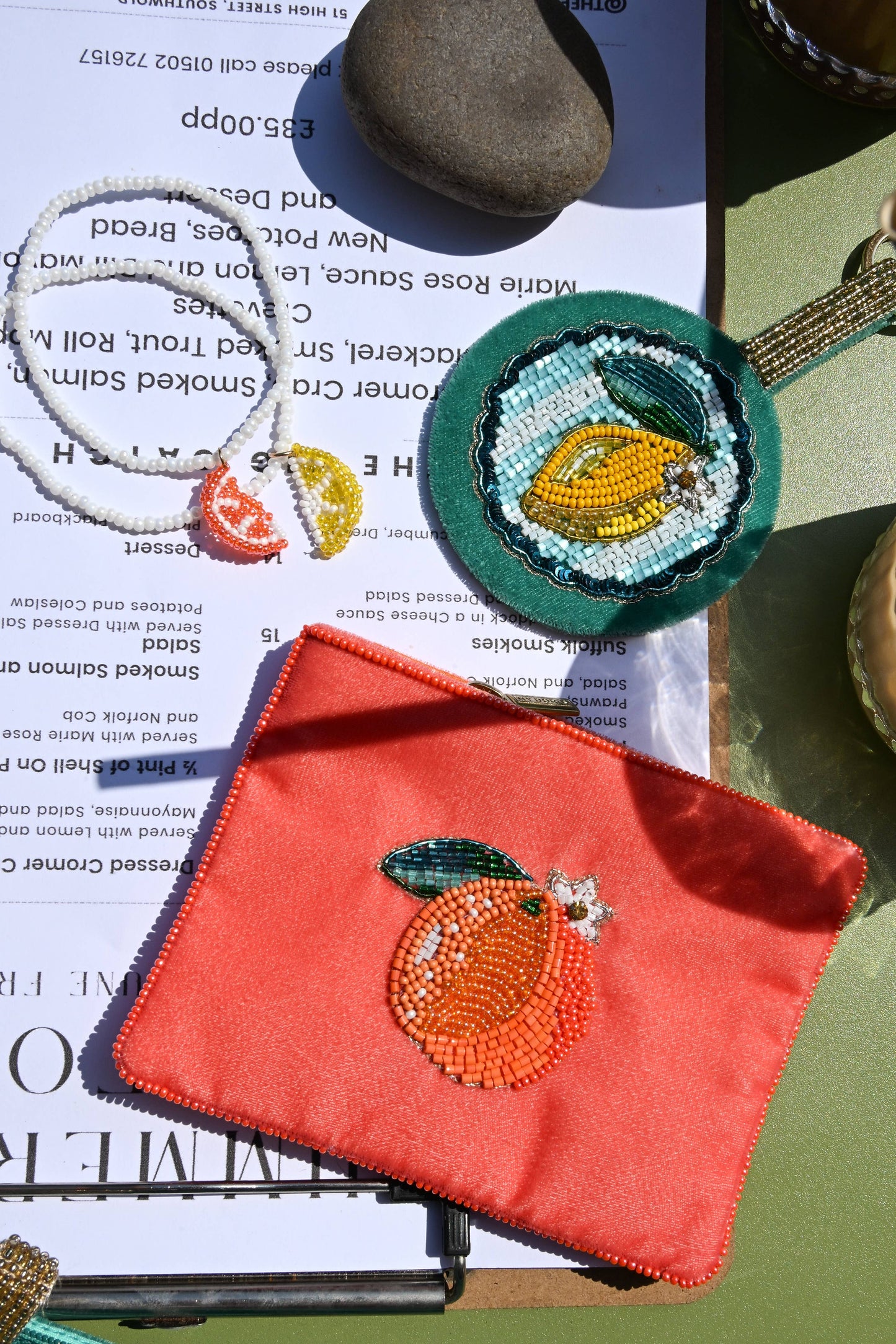 My Doris Bags SUMMER ORANGE SMALL POUCH