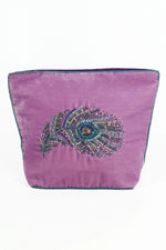 Peacock Feather Make Up Bag