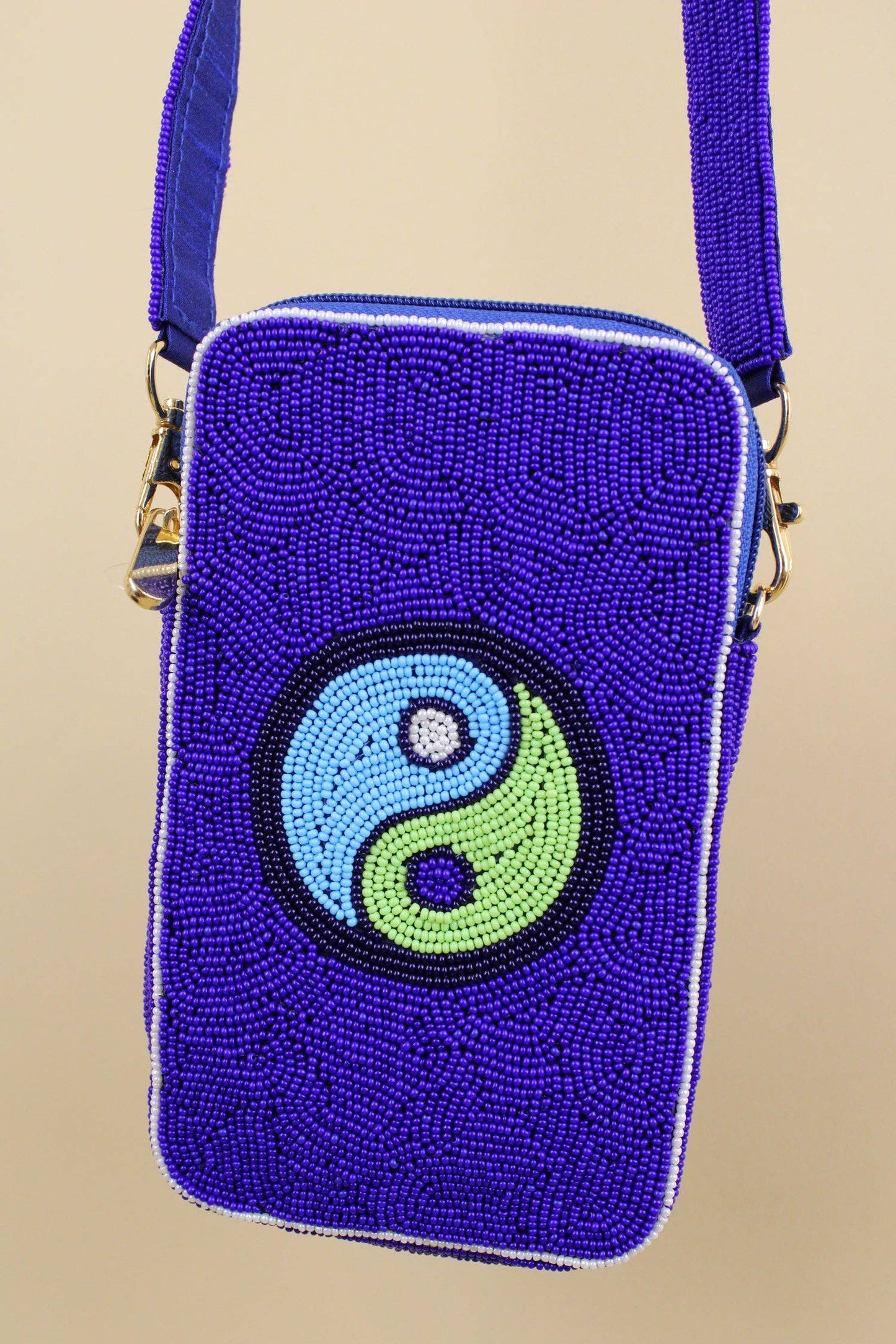 My Doris BLUE BEADED YIN YANG MOBILE PHONE BAG