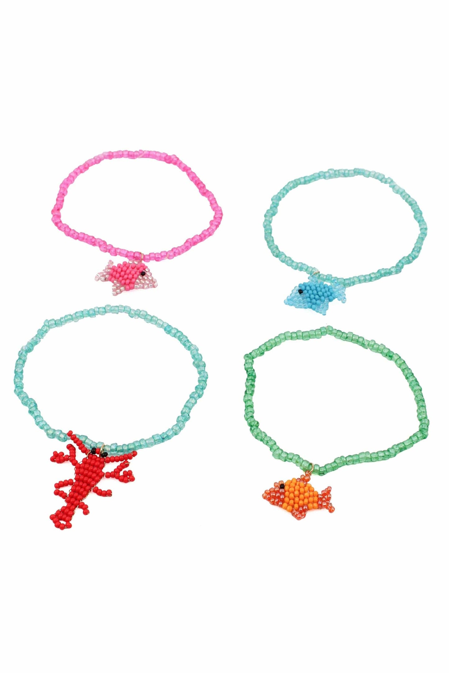My Doris Bracelets BEADED SEA MOTIF ELASTIC BRACELETS