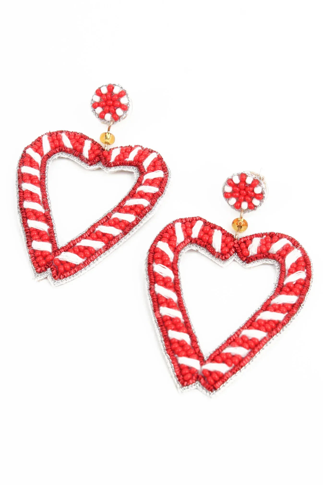 My Doris Earrings HEART CANDY CANE EARRINGS