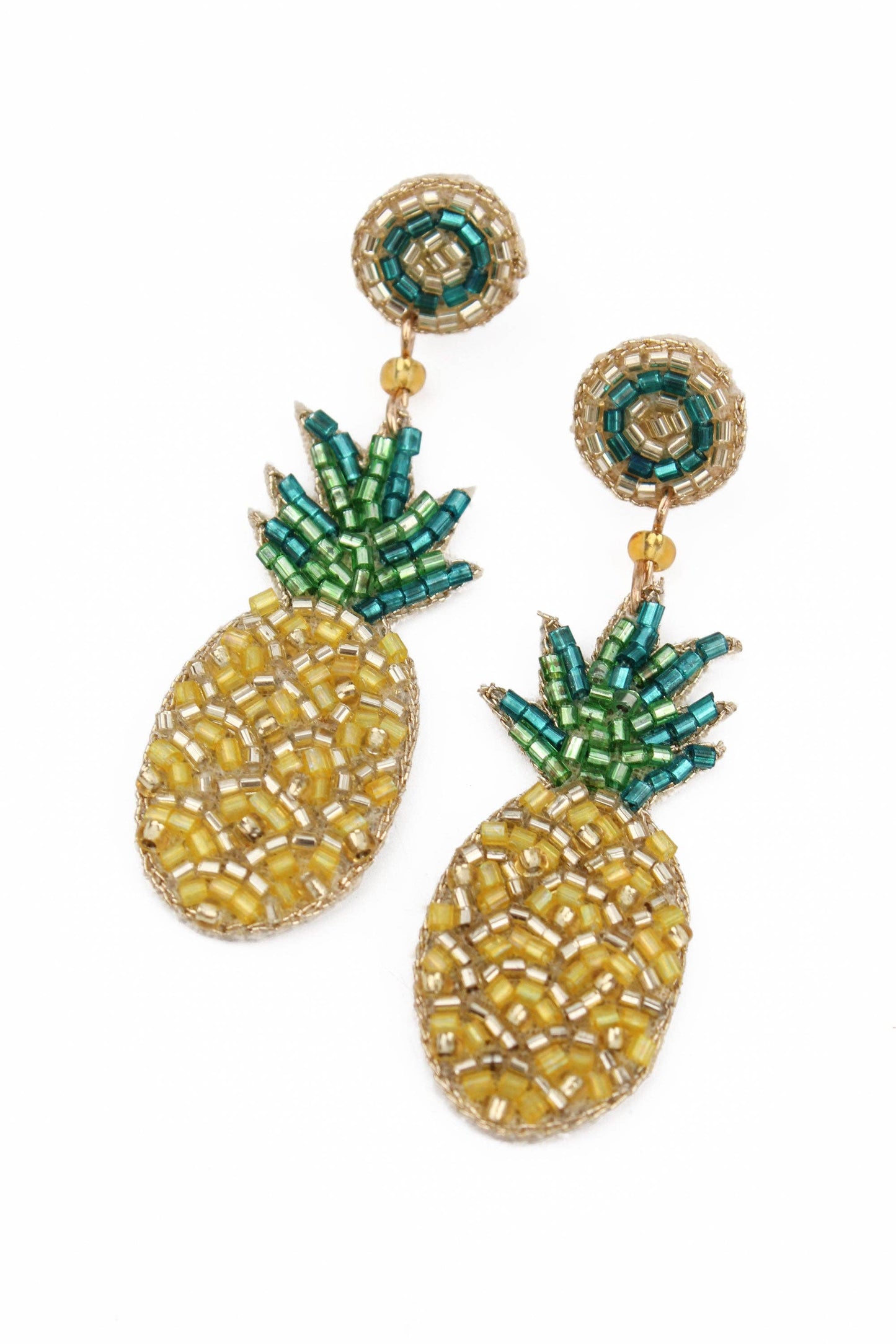 My Doris Earrings PINEAPPLE BEADED EARRINGS