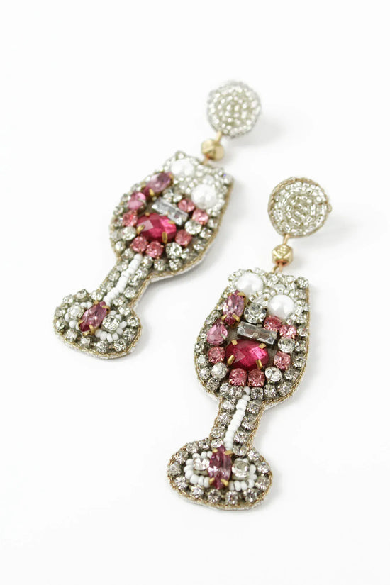 My Doris Earrings PINK CHAMPAGNE GLASS EARRINGS