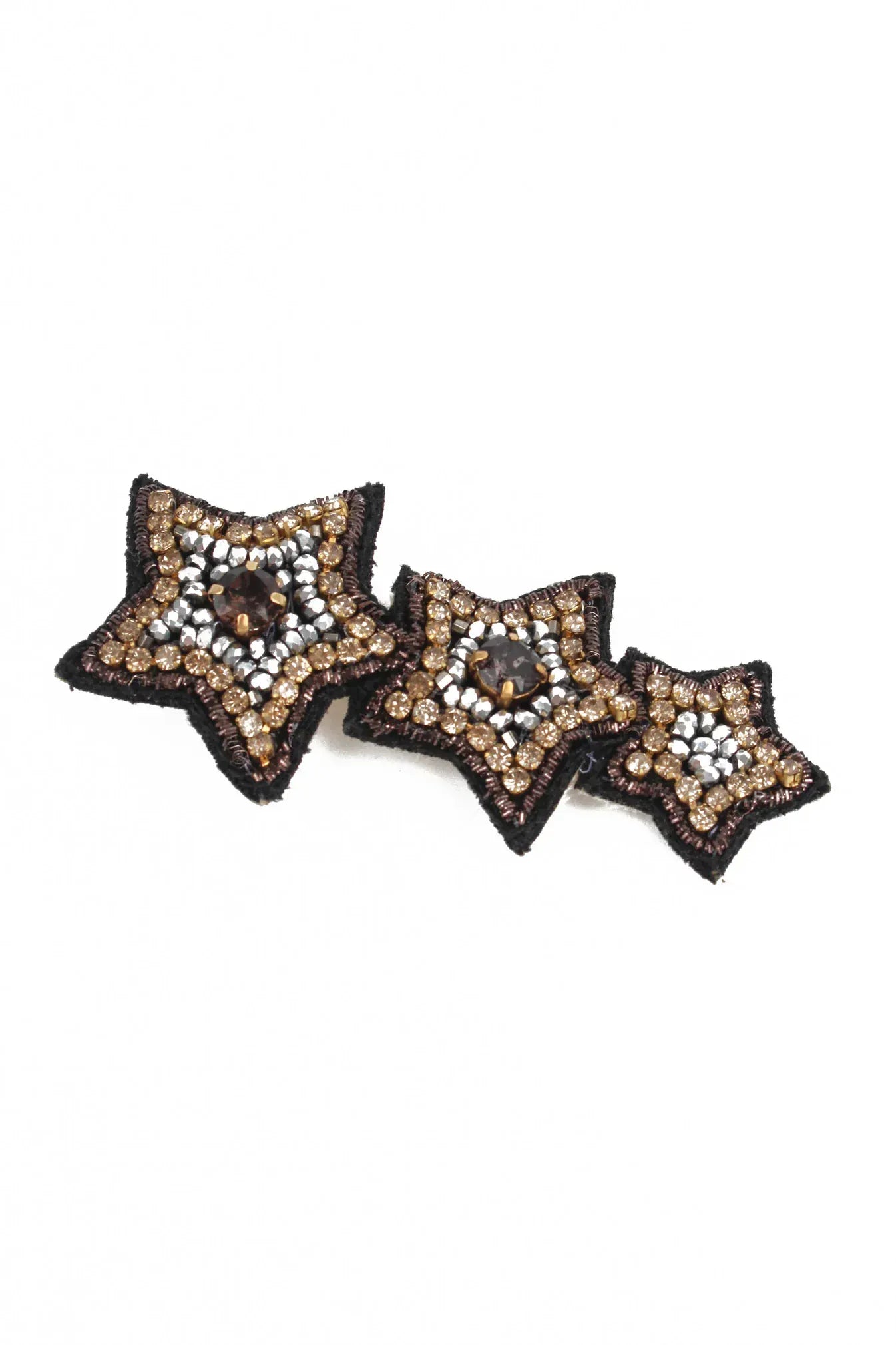My Doris Earrings SILVER AND GUNMETAL STAR HAIR CLIP