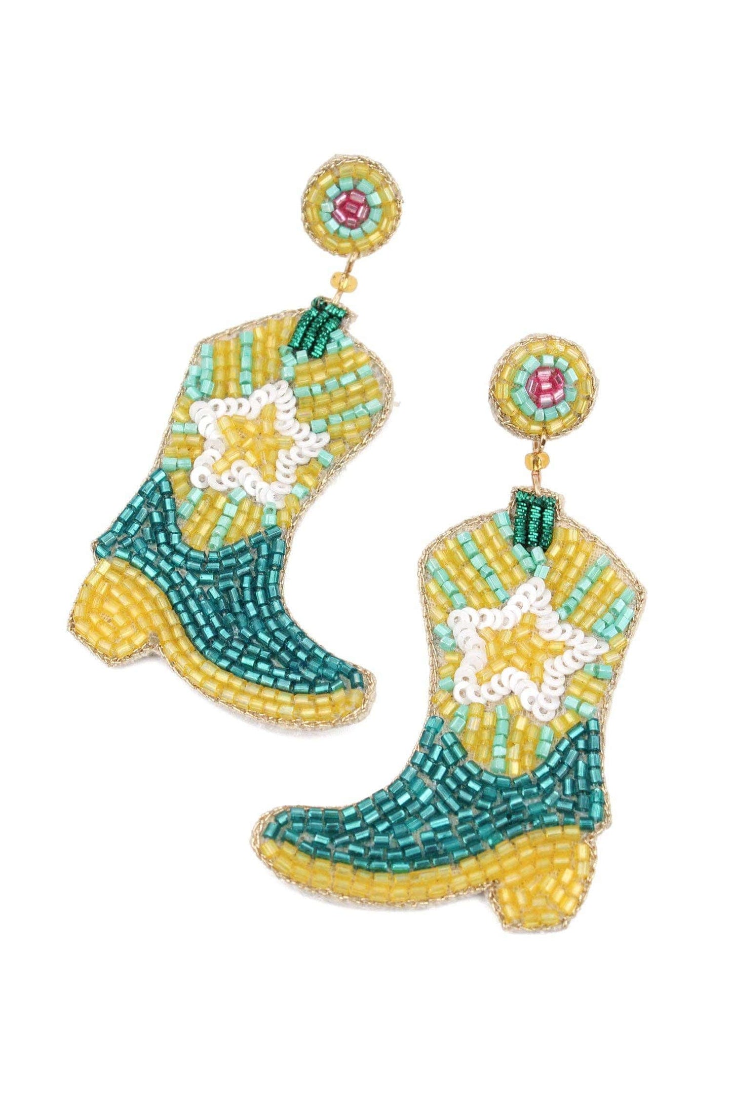 My Doris Earrings TURQUOISE COWGIRL BOOT EARRINGS