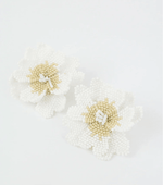 My Doris Earrings White Hibiscus Flower Earrings