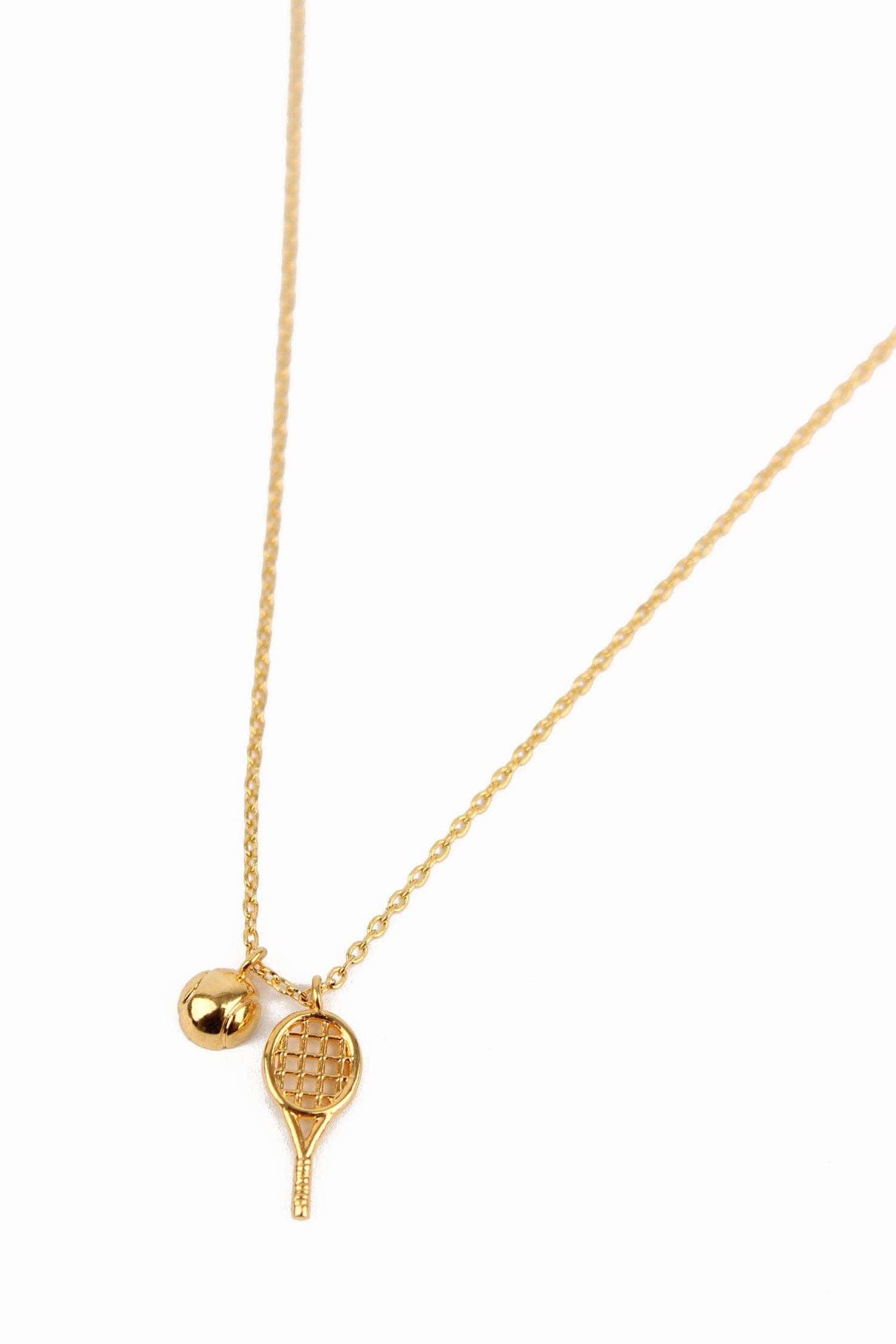 My Doris Necklaces TENNIS RACKET AND BALL NECKLACE