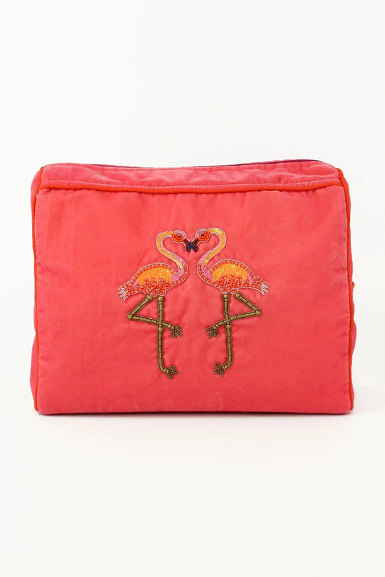 My Doris Pink Flamingo Wash Bag