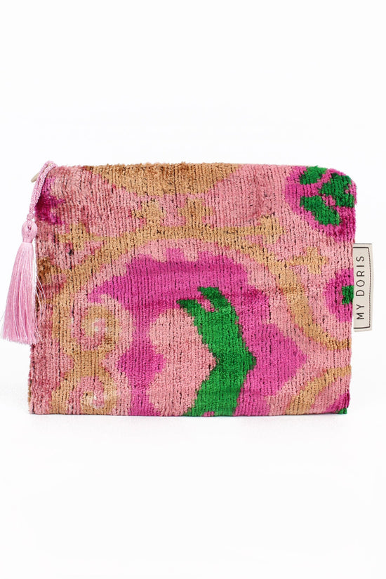 My Doris Toiletry & Cosmetic Bags PINK SWIRL MEDIUM POUCH