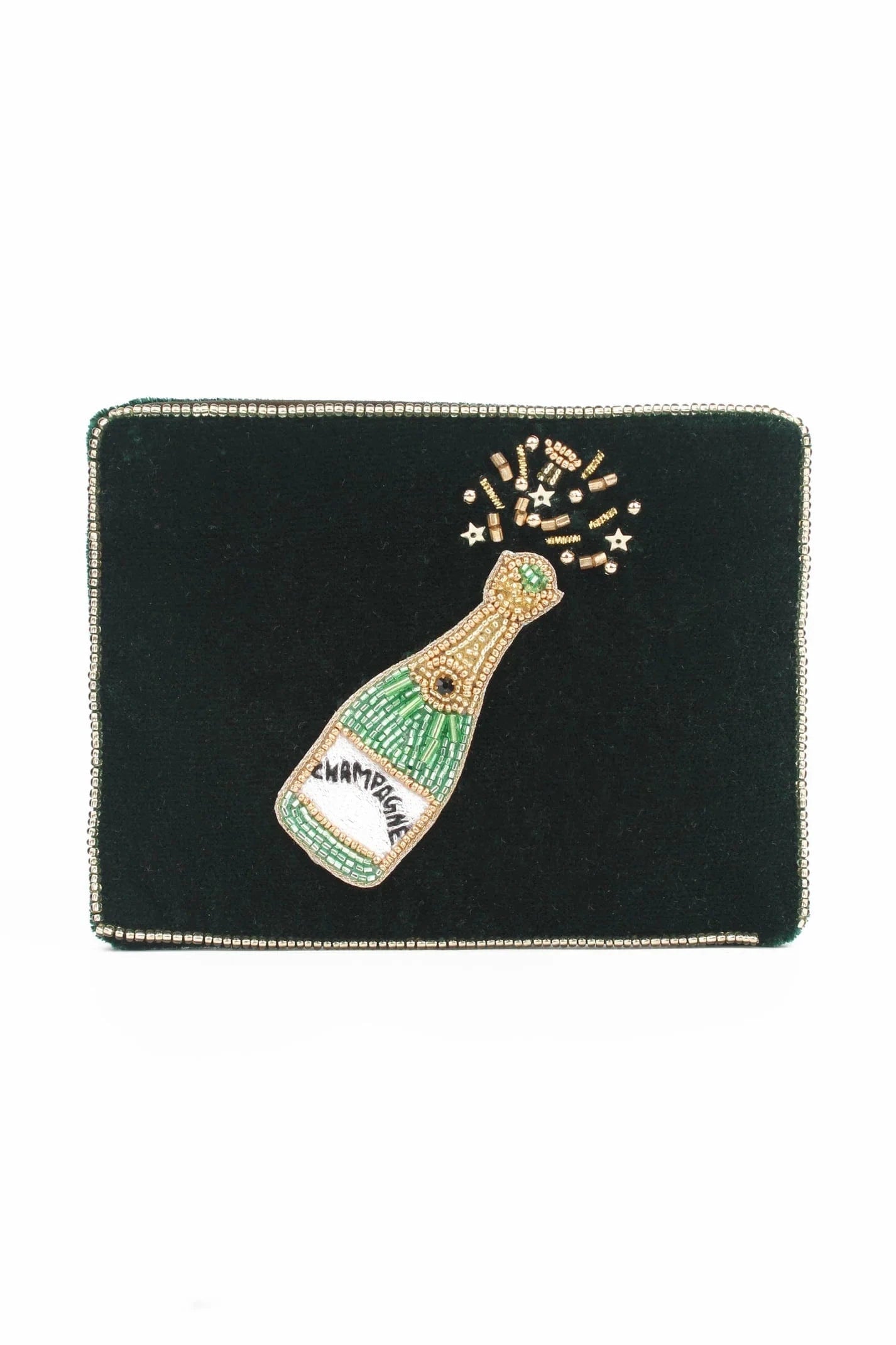 My Doris Toiletry & Cosmetic Bags Small Green Champagne Pouch