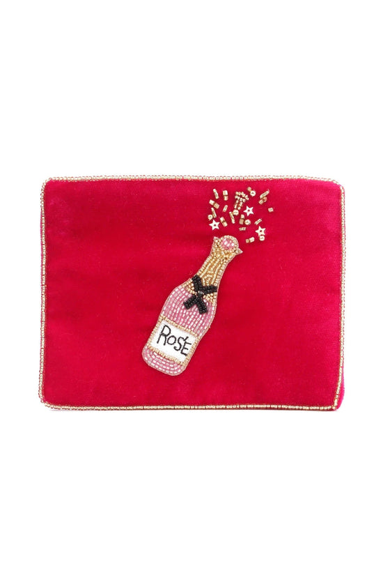 My Doris Toiletry & Cosmetic Bags Small Pink Rose Pouch