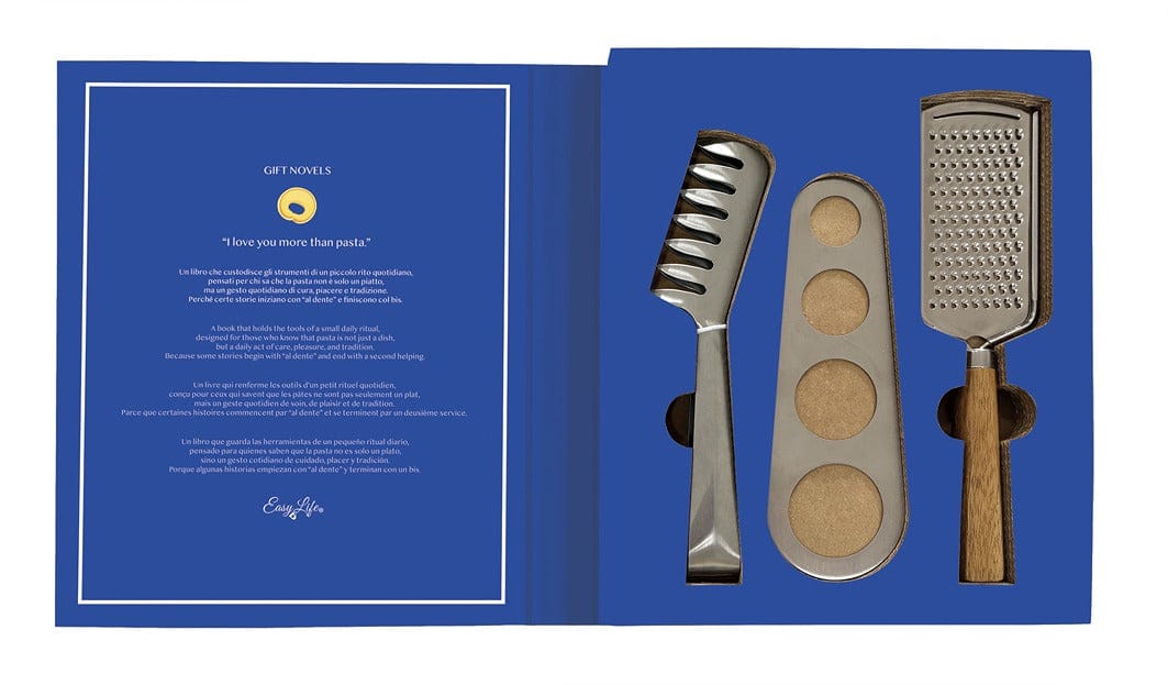 My Gifts Trade Gifts 3-piece Pasta Set - Portioner + Grater + Tongs In Gift Novel Gift Box