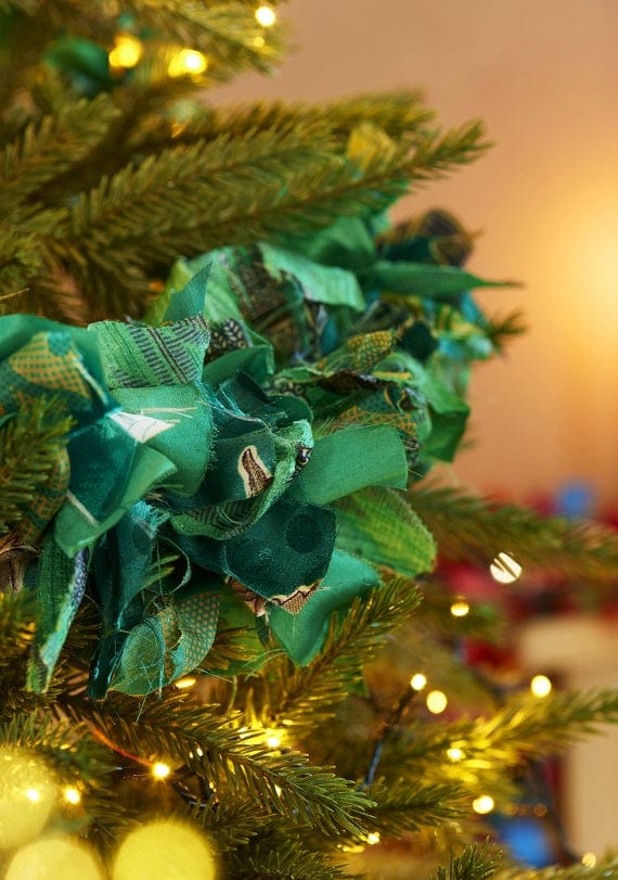 Namaste Room Decor Recycled Sari Eco Tinsel/Garland - Green