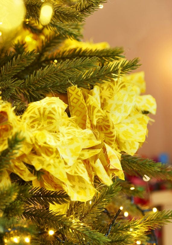 Namaste Room Decor Recycled Sari Eco Tinsel/Garland - Yellow