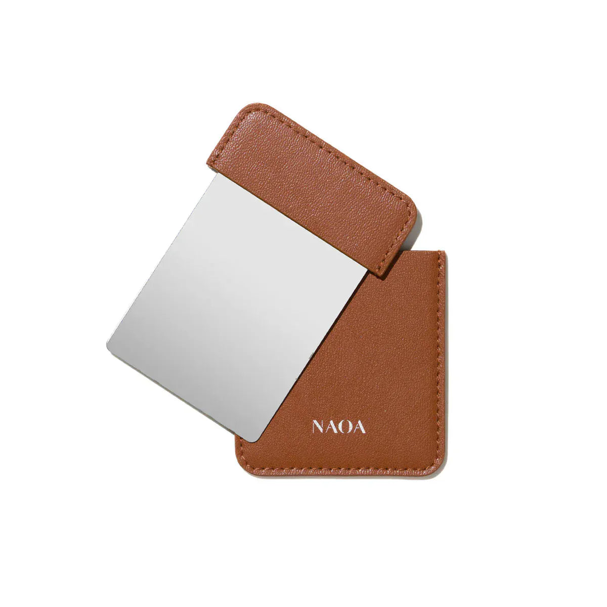 NAOA Compact Mirrors Tan Vegan Slim-frame Mirror