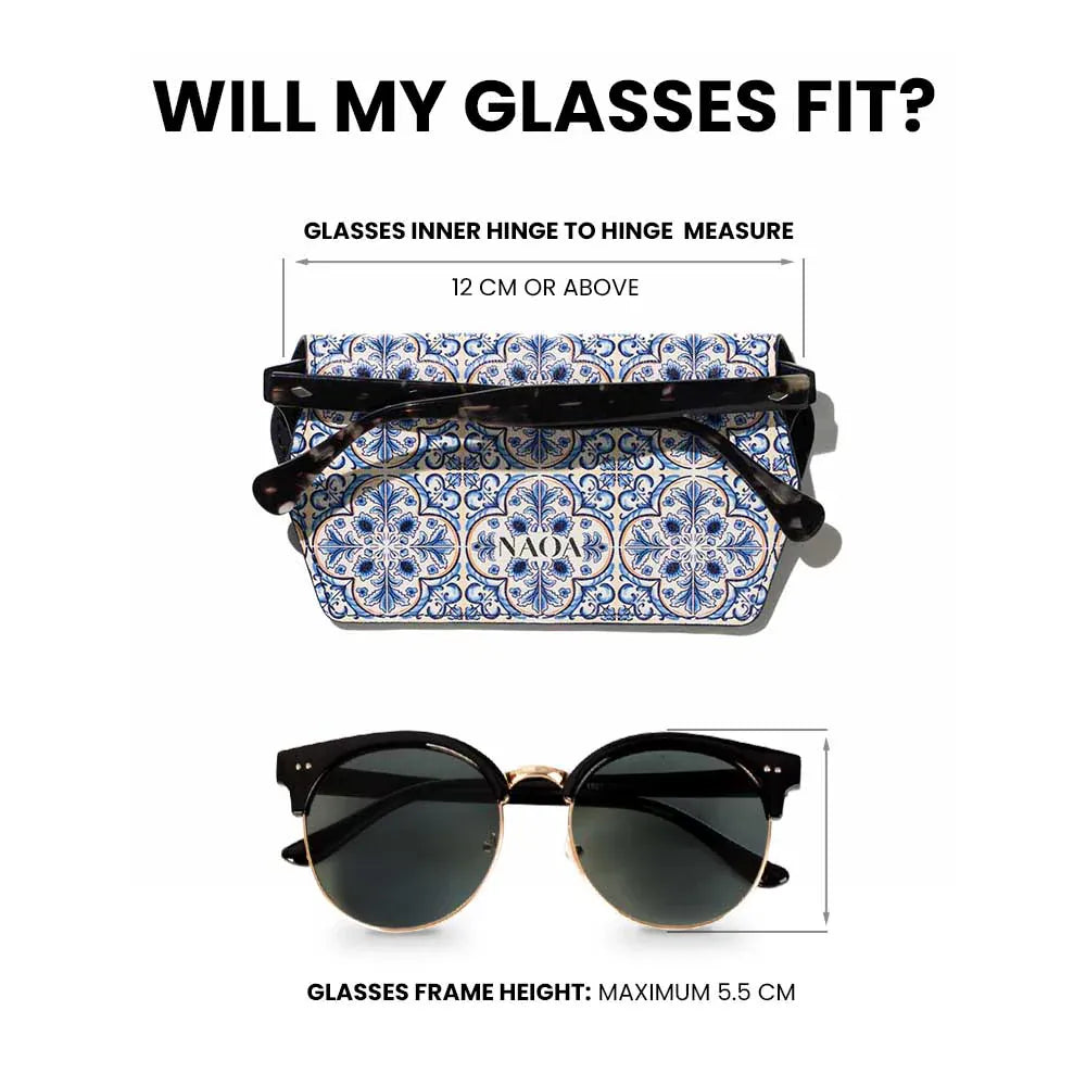 NAOA Eyewear Accessories Slim Glasses Case - Patterned