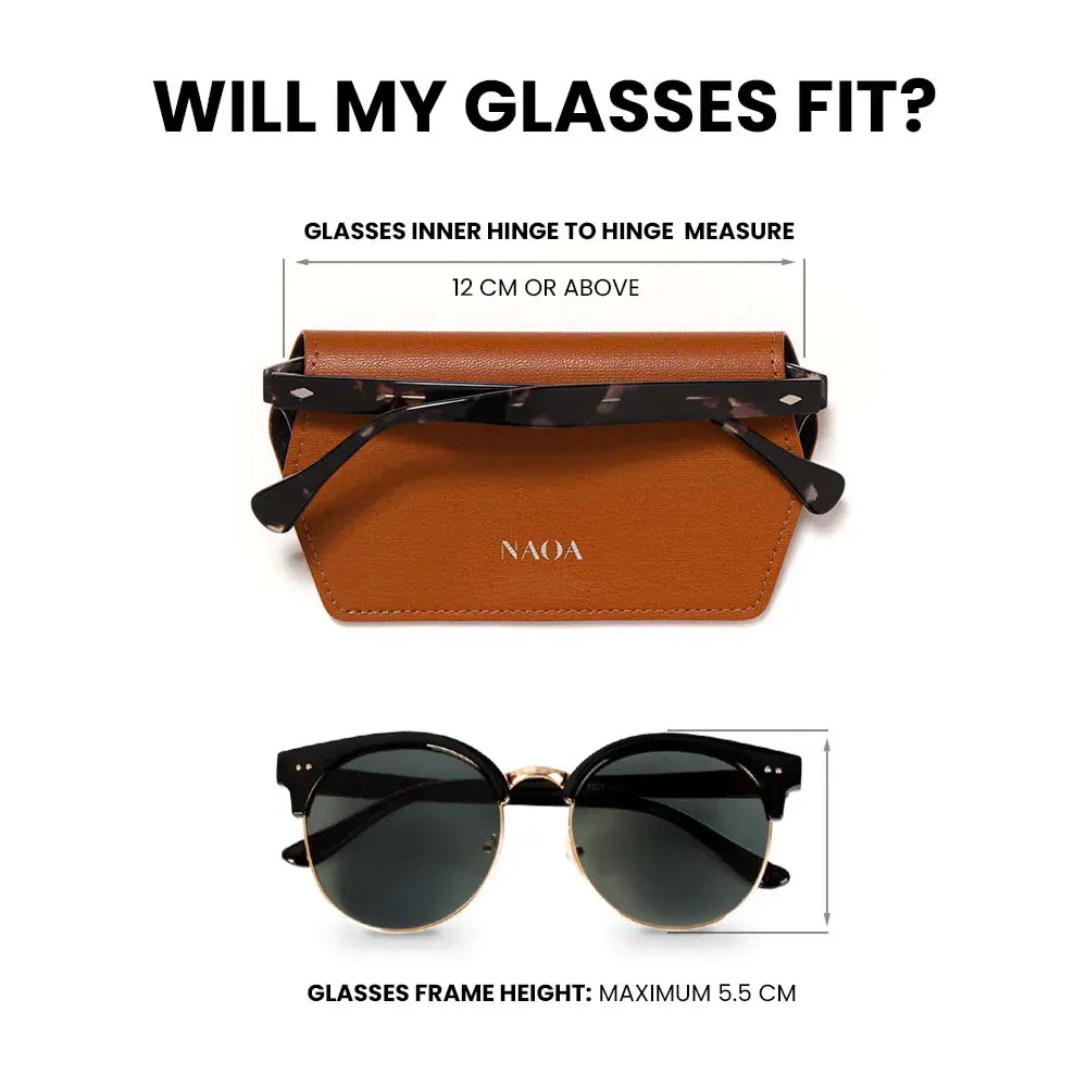 NAOA Eyewear Accessories Slim Glasses Case - Plain Colours