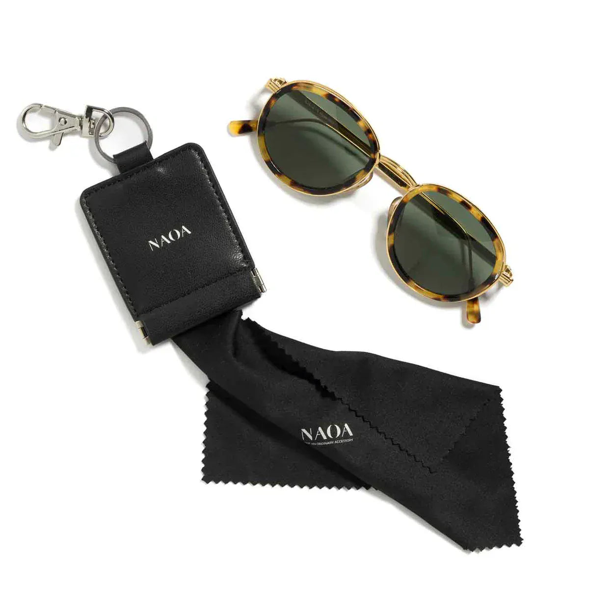 NAOA Eyewear Accessories Vegan Keyring with Microfibre