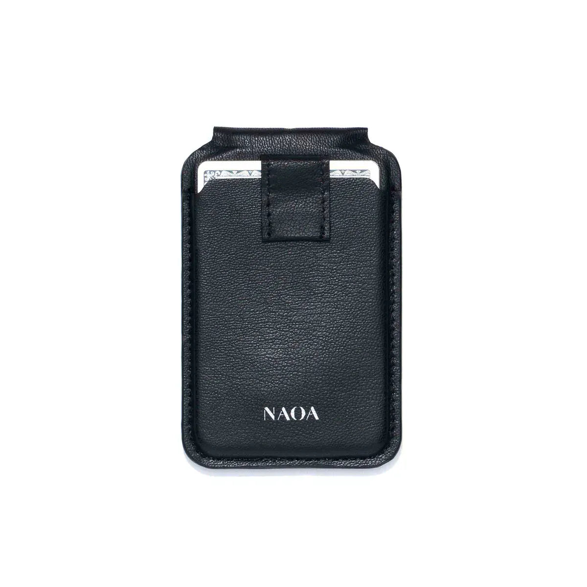 NAOA Wallets Black Vegan Wallet - Magsafe Stand