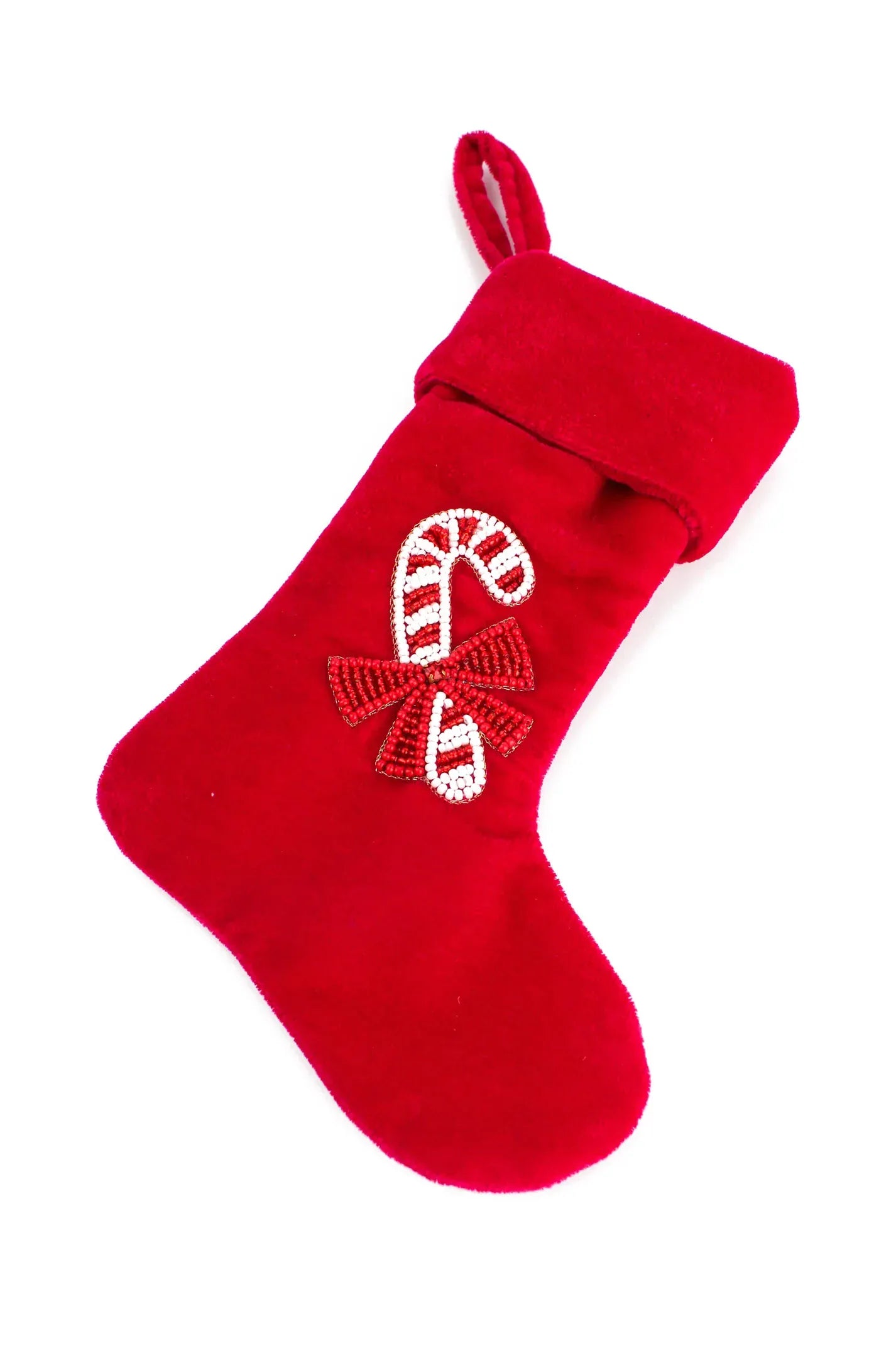 NELLIE&DOVE CANDY CANE Pre-Filled Beaded Stocking – £45