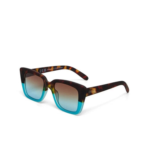 NELLIE&DOVE Eyewear Elba Sunglasses in Havana and Blue