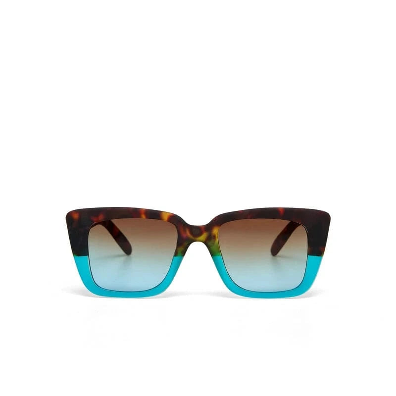 NELLIE&DOVE Eyewear Elba Sunglasses in Havana and Blue
