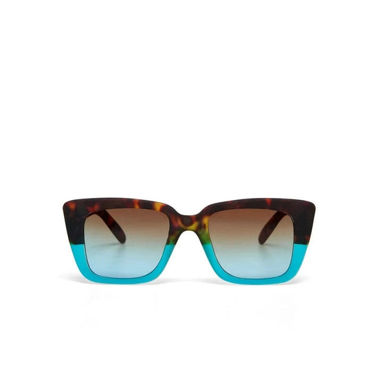 NELLIE&DOVE Eyewear Elba Sunglasses in Havana and Blue
