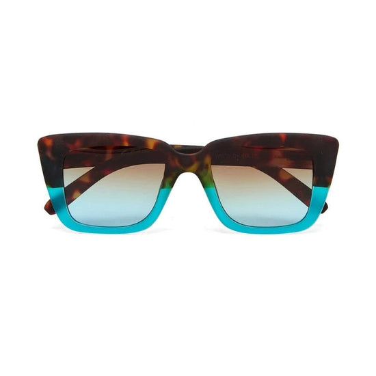 NELLIE&DOVE Eyewear Elba Sunglasses in Havana and Blue