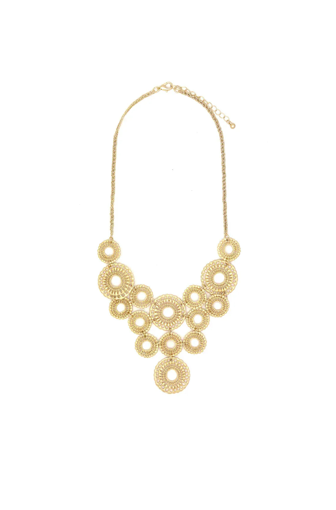 NELLIE&DOVE Gold Filigree Statement Necklace