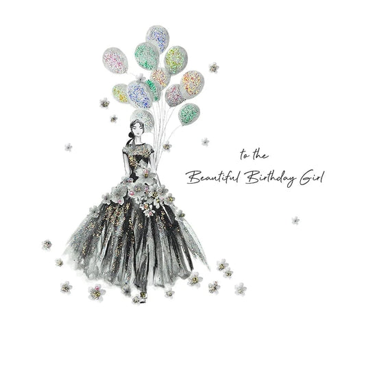 NELLIE&DOVE Greetings Cards To The Beautiful Birthday Girl Greetings Card