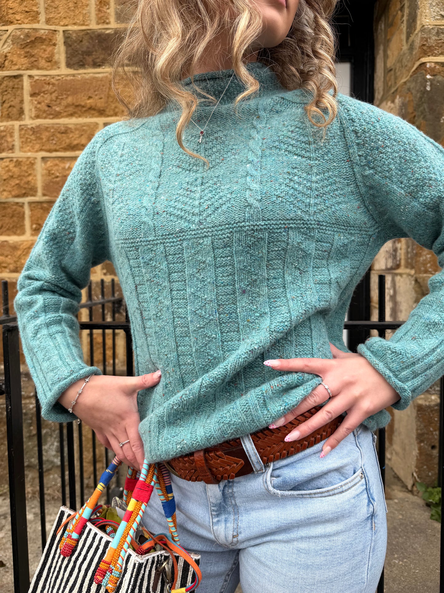 NELLIE & DOVE Jumpers Cable Patchwork Jumper