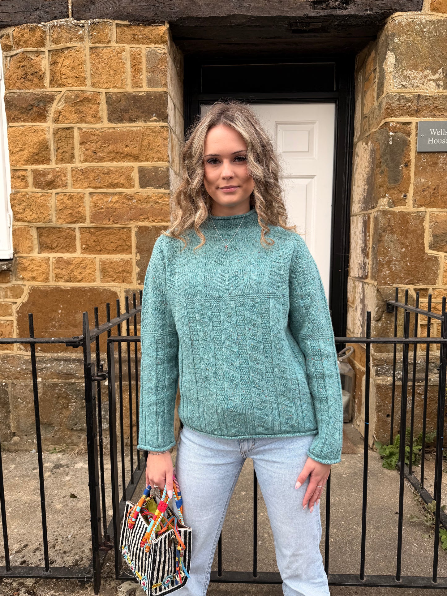 NELLIE & DOVE Jumpers Cable Patchwork Jumper