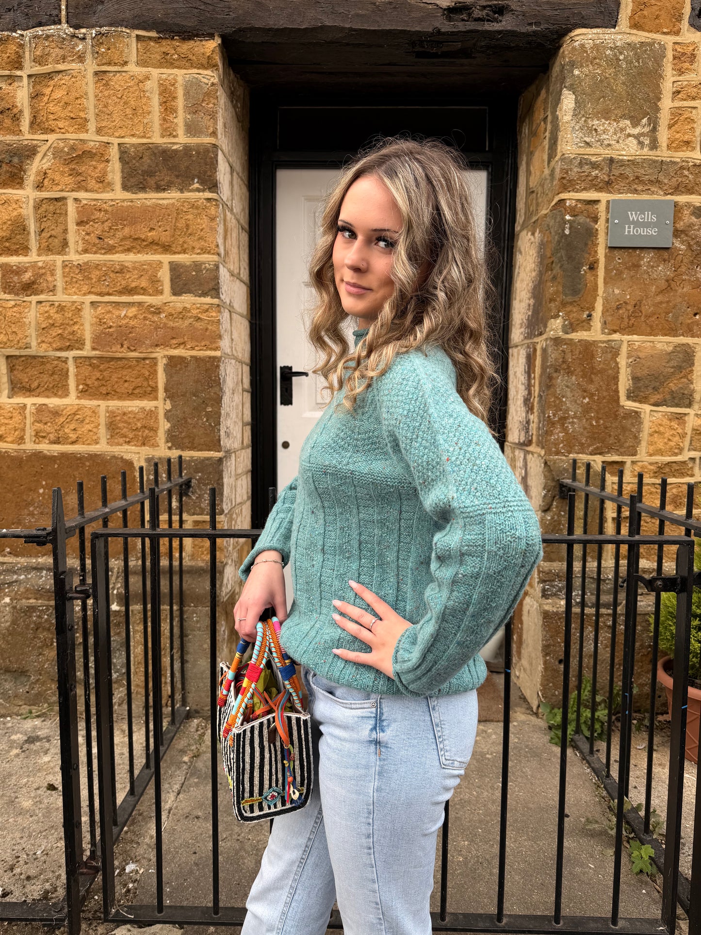 NELLIE & DOVE Jumpers Cable Patchwork Jumper