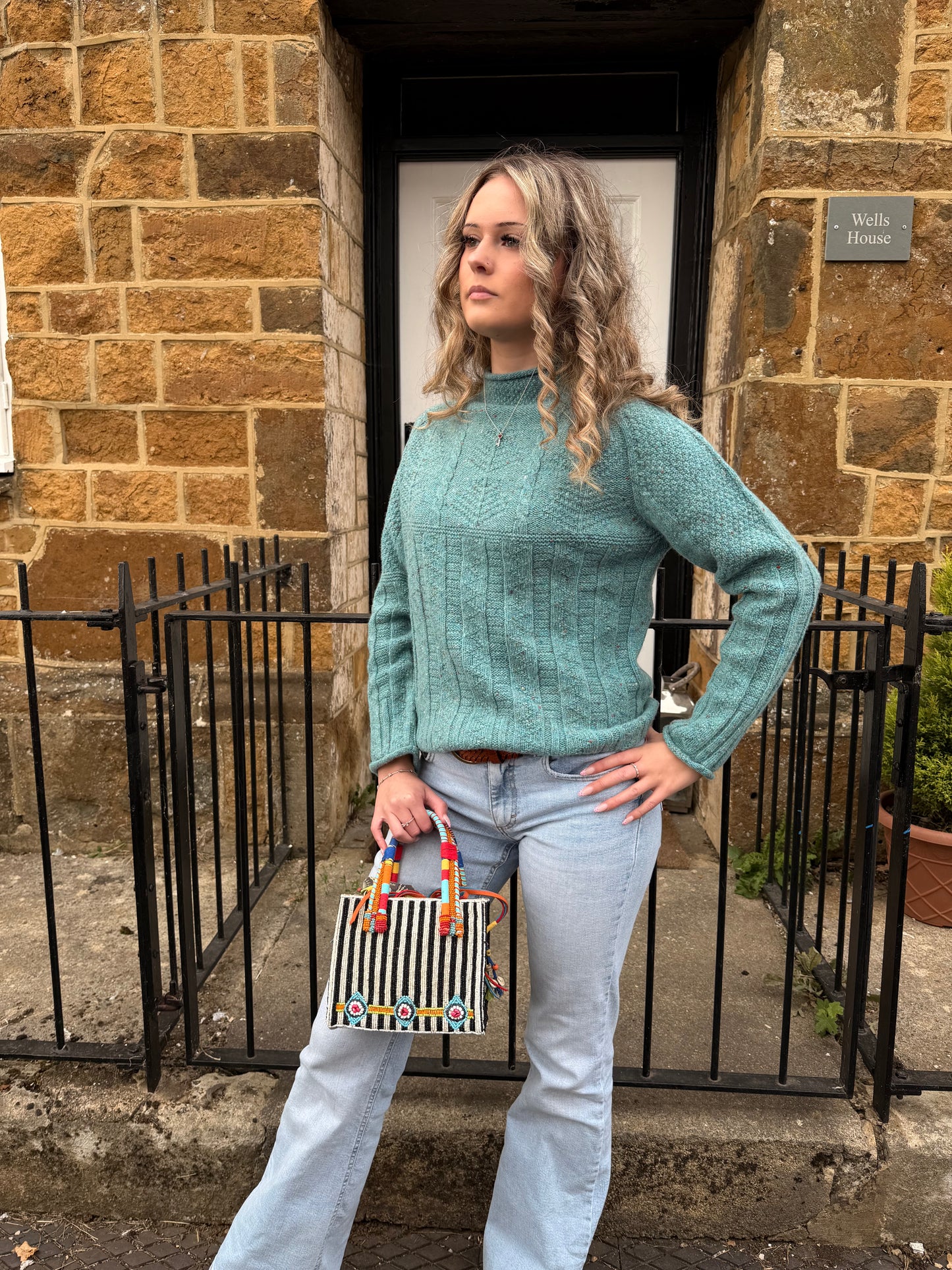 NELLIE & DOVE Jumpers Cable Patchwork Jumper