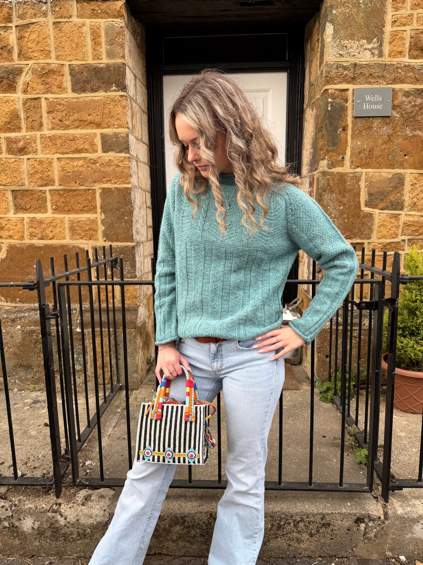 NELLIE & DOVE Jumpers Cable Patchwork Jumper