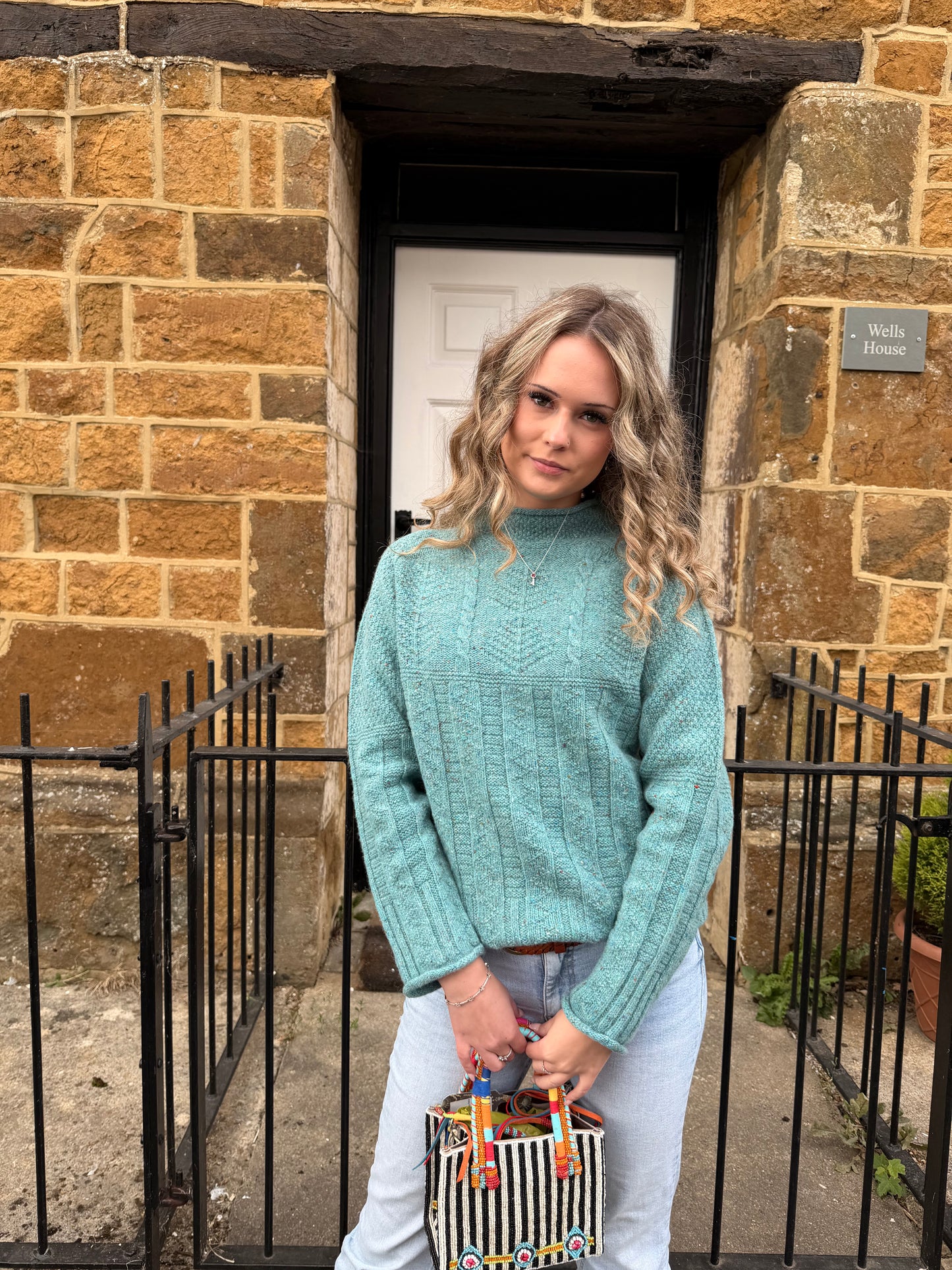 NELLIE & DOVE Jumpers Cable Patchwork Jumper