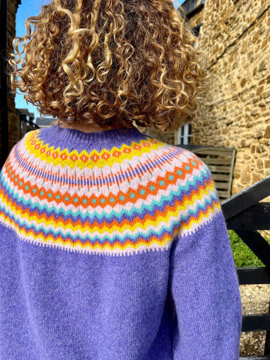 NELLIE&DOVE Jumpers Happy Fairisle Jumper in Heather