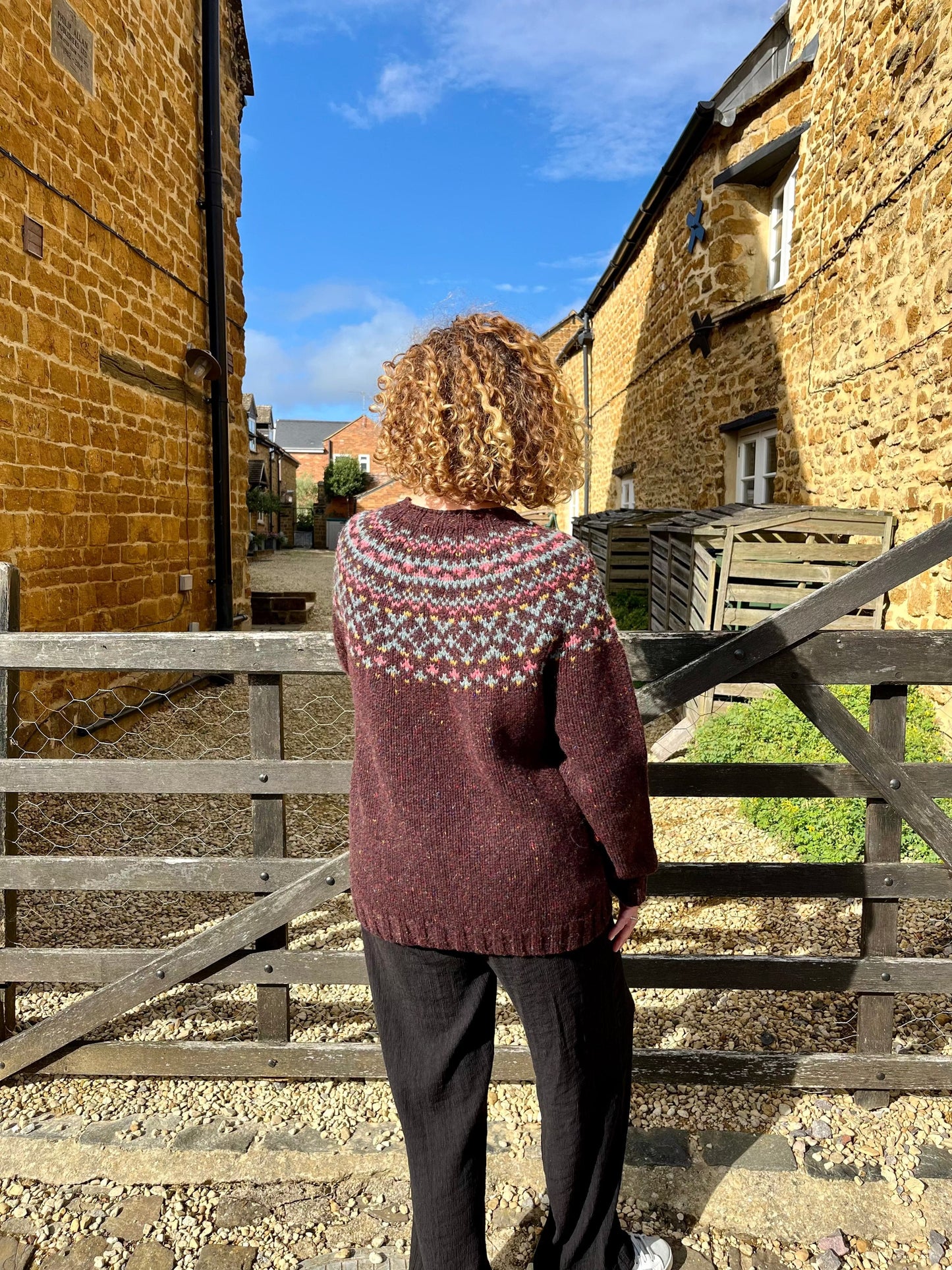 NELLIE&DOVE Jumpers Tweedy Fairisle Jumper in Port