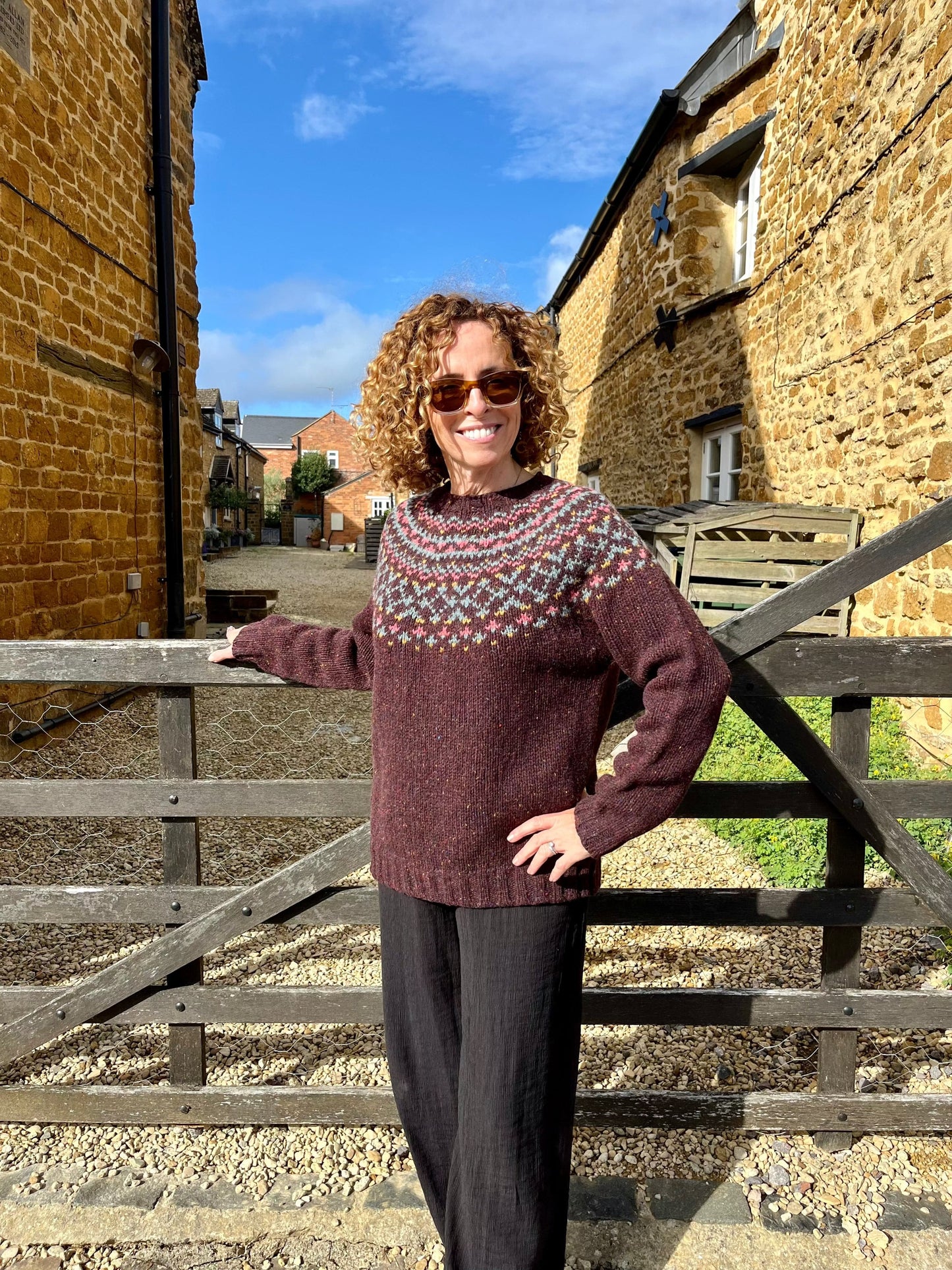 NELLIE&DOVE Jumpers Tweedy Fairisle Jumper in Port