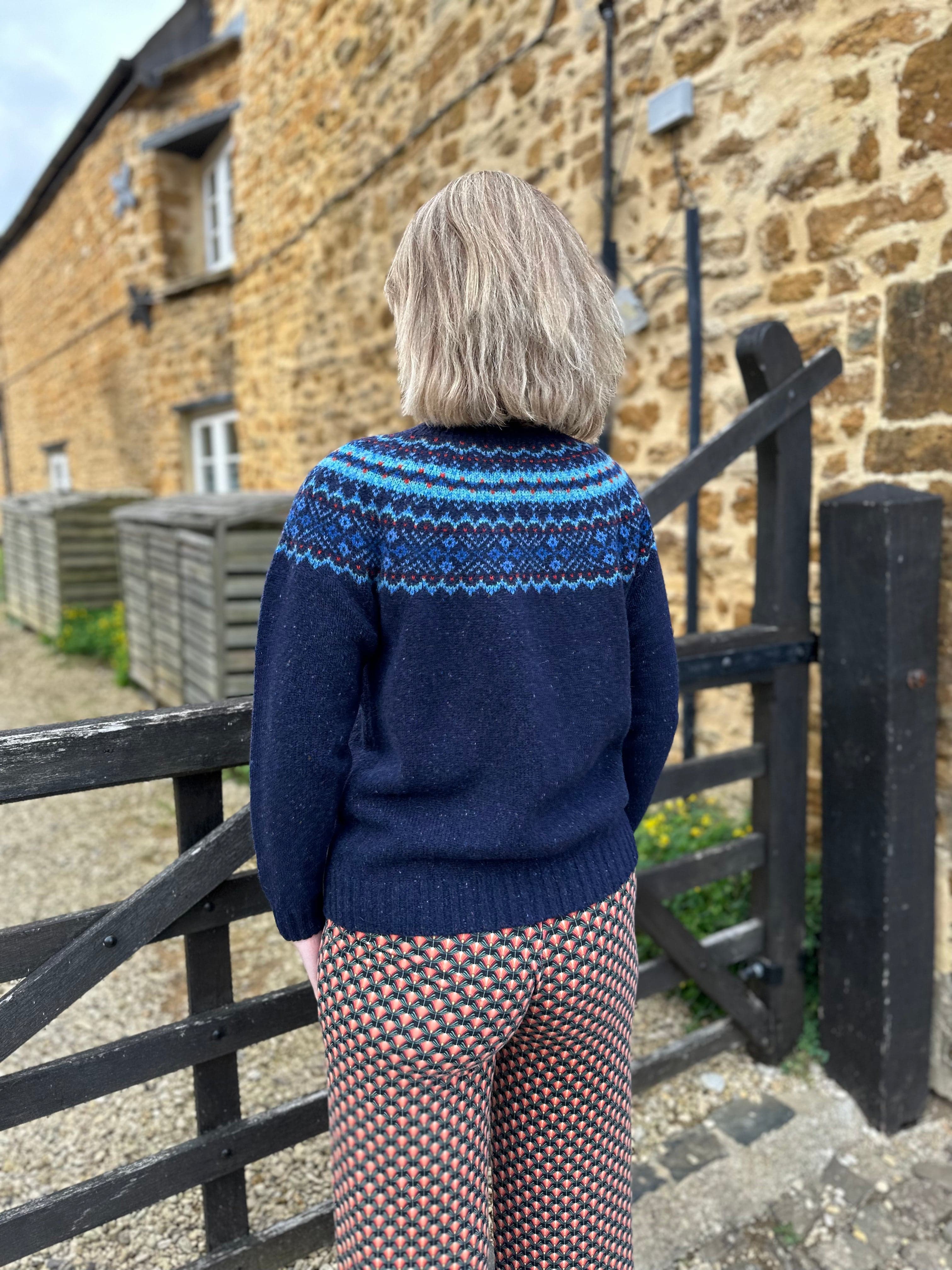 Glenugie Nep Fairisle Yoke Crew Neck Jumper Jura