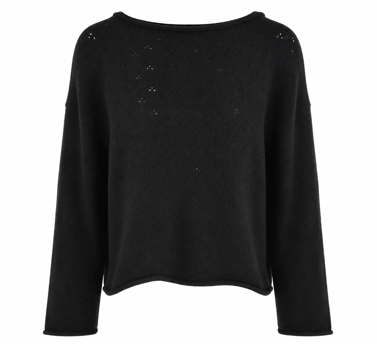 NELLIE & DOVE Knitwear ONE SIZE Mila Pointelle Knit in Black
