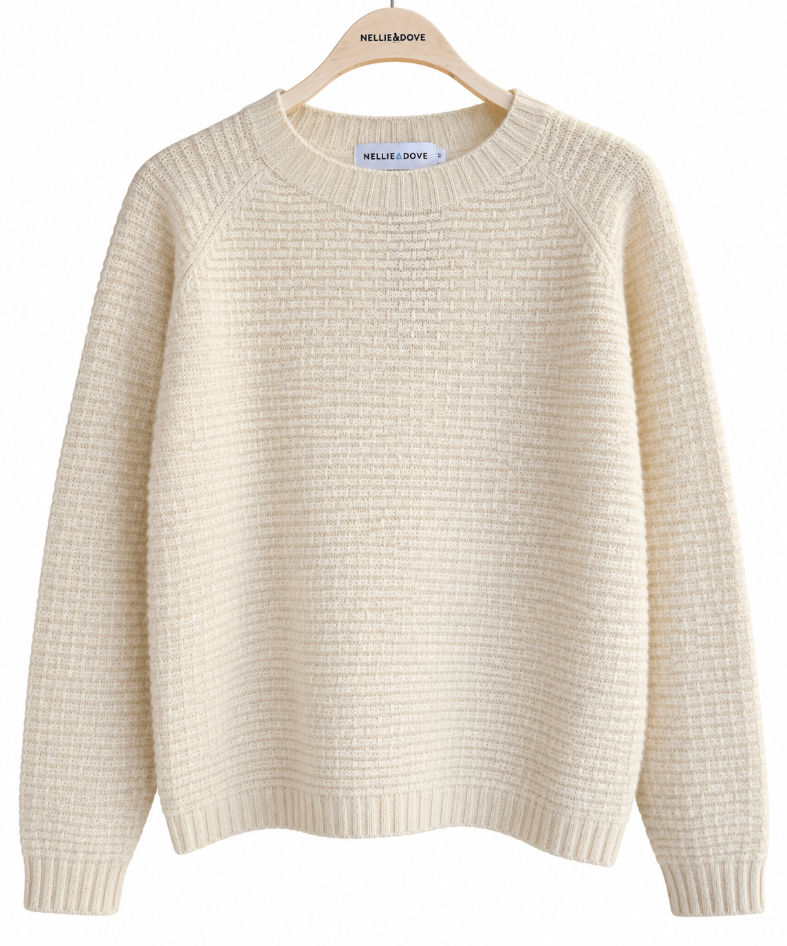 NELLIE & DOVE Knitwear The Dove Textured Knit in Chalk
